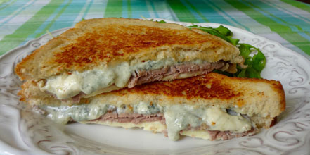 celebrate grilled roast beef gruyere